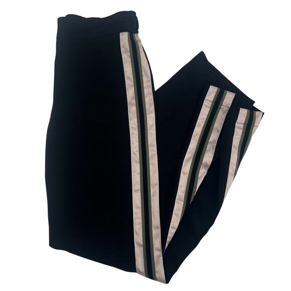 Guess Wide Leg Dress Pants with Side Stripes Womens XS Black High Waist - Picture 1 of 8